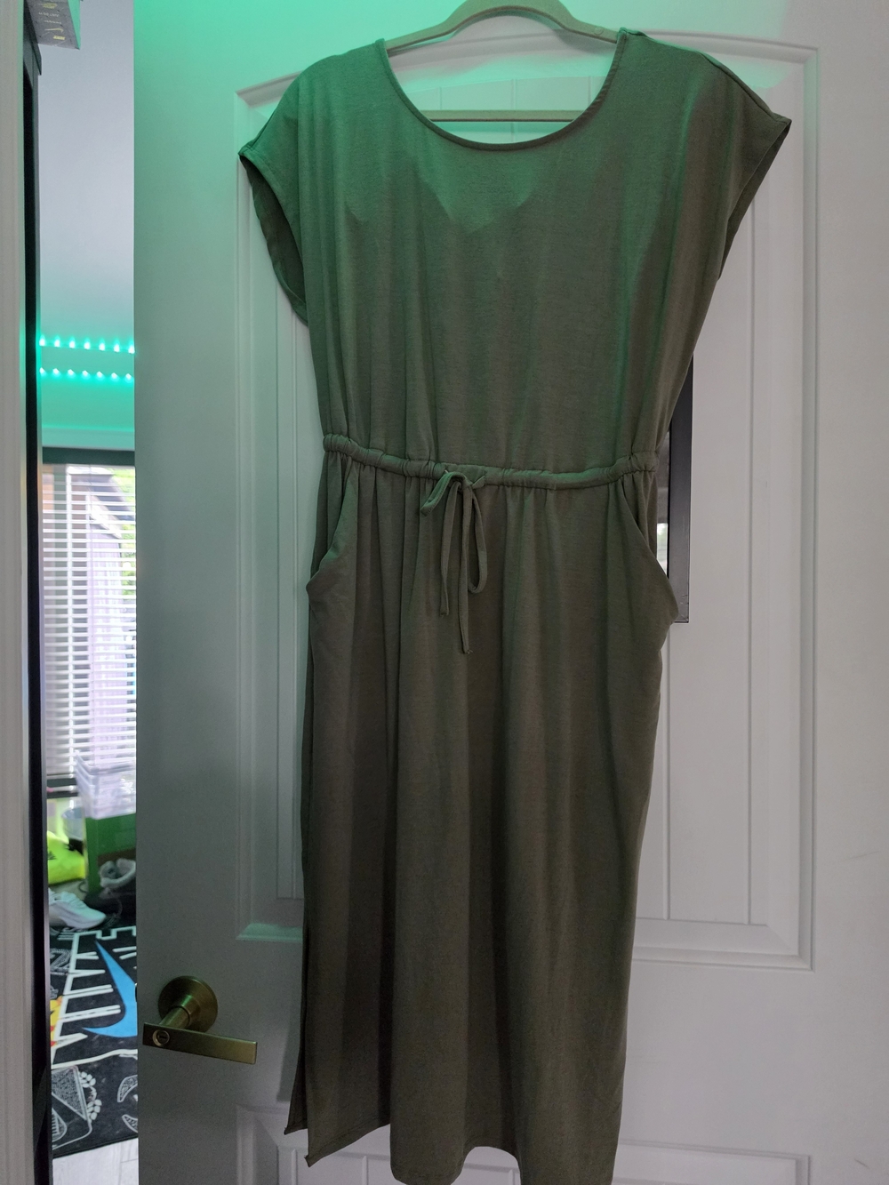 torrid Olive Green Drawstring Waist Maxi Dress